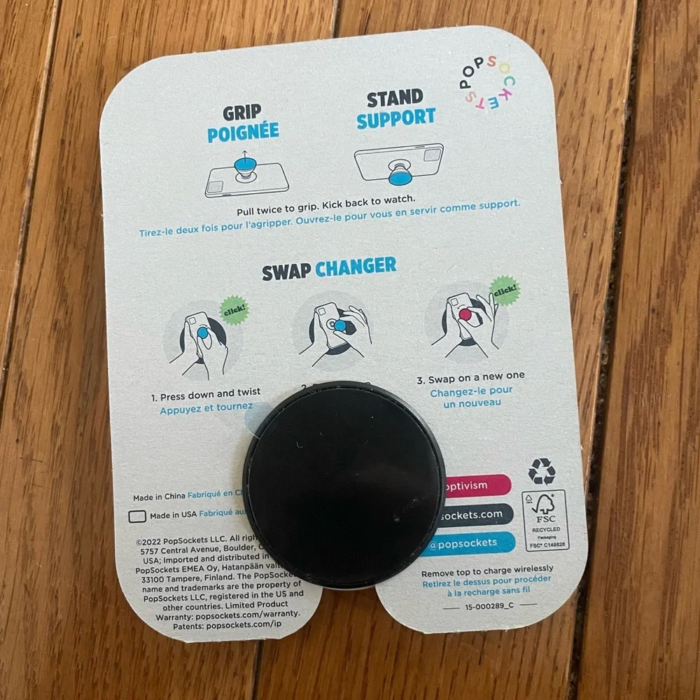 PopSocket Black PopGrip with Zodiac Design